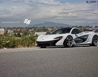 白色邁凱輪P1改裝亞光Anthracite PUR輪轂