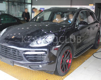 保時(shí)捷卡宴改原廠TURBO大嘴，BC兩片式鍛造輪轂作業(yè)