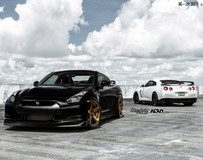 黑色日產(chǎn)尼桑GT-R升級(jí)改裝adv.1黃金輪