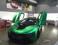 Impressive Wrap在香港改裝綠豆蠅色寶馬i8