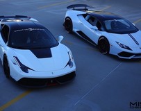 白色法拉利458 Italia改裝Misha Designs寬體套件