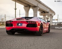 PUR Wheels改裝紅色蘭博基尼Aventador敞篷跑車