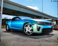 Forgiato改裝2014雪佛蘭Camaro 炫目熒光藍