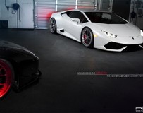 白色蘭博基尼Huracan改裝PUR LX10.V3鍛造輪轂