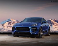 TopCar改裝亮藍(lán)色保時(shí)捷Macan Turbo URSA