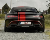 改裝紅黑條紋奔馳AMG GT S