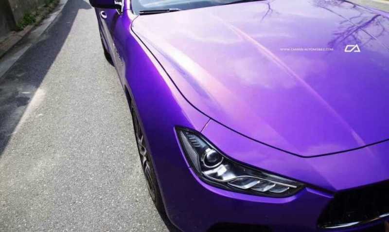 紫色玛莎拉蒂图片