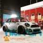BMW's mini modified LB. Performance wide-body surrounded